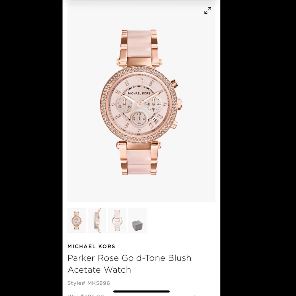 MICHAEL KORS Parker Rose Gold- Tone Blush Watch